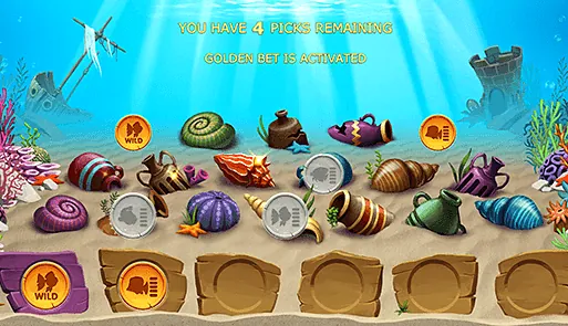 Golden Fish Tank pick screen with Golden Bet active